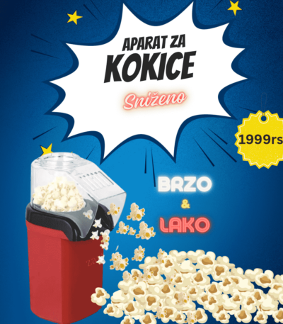 Aparat za kokice bez ulja - Mini aparat za kokice - Kokičar - kraba.online